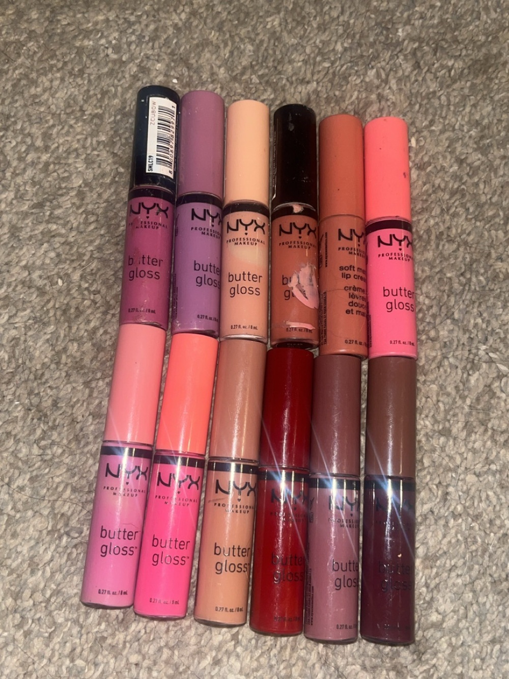 NYX Butter Gloss Lip Gloss Set - Assorted Pink, Nude, Red, Mauve Shades
